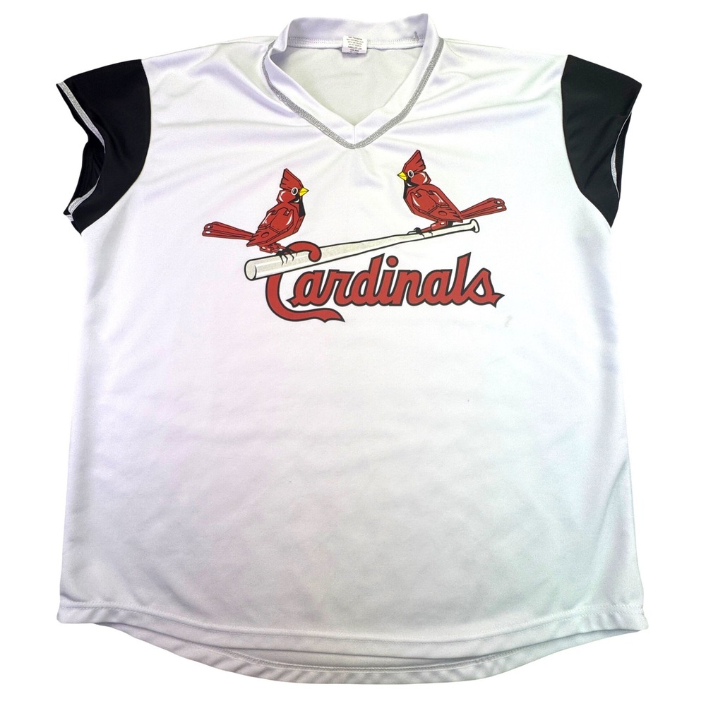 St. Louis Cardinals Jersey Size XL‎ MLB Baseball White Black Short Sleeve Sporty